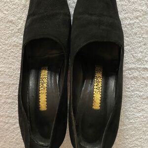 Black faux suede shoes, Eu 37